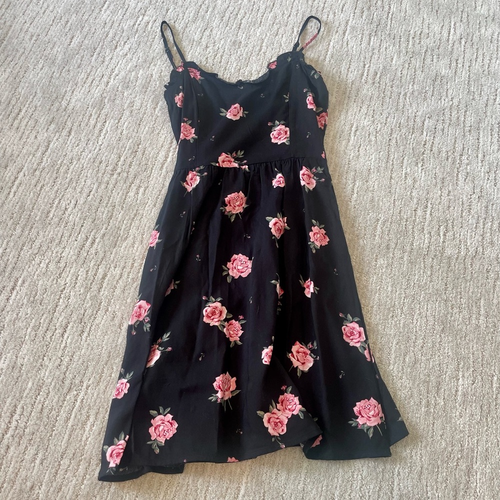 H&M Black Floral Dress